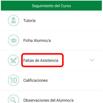 faltas de asitencia