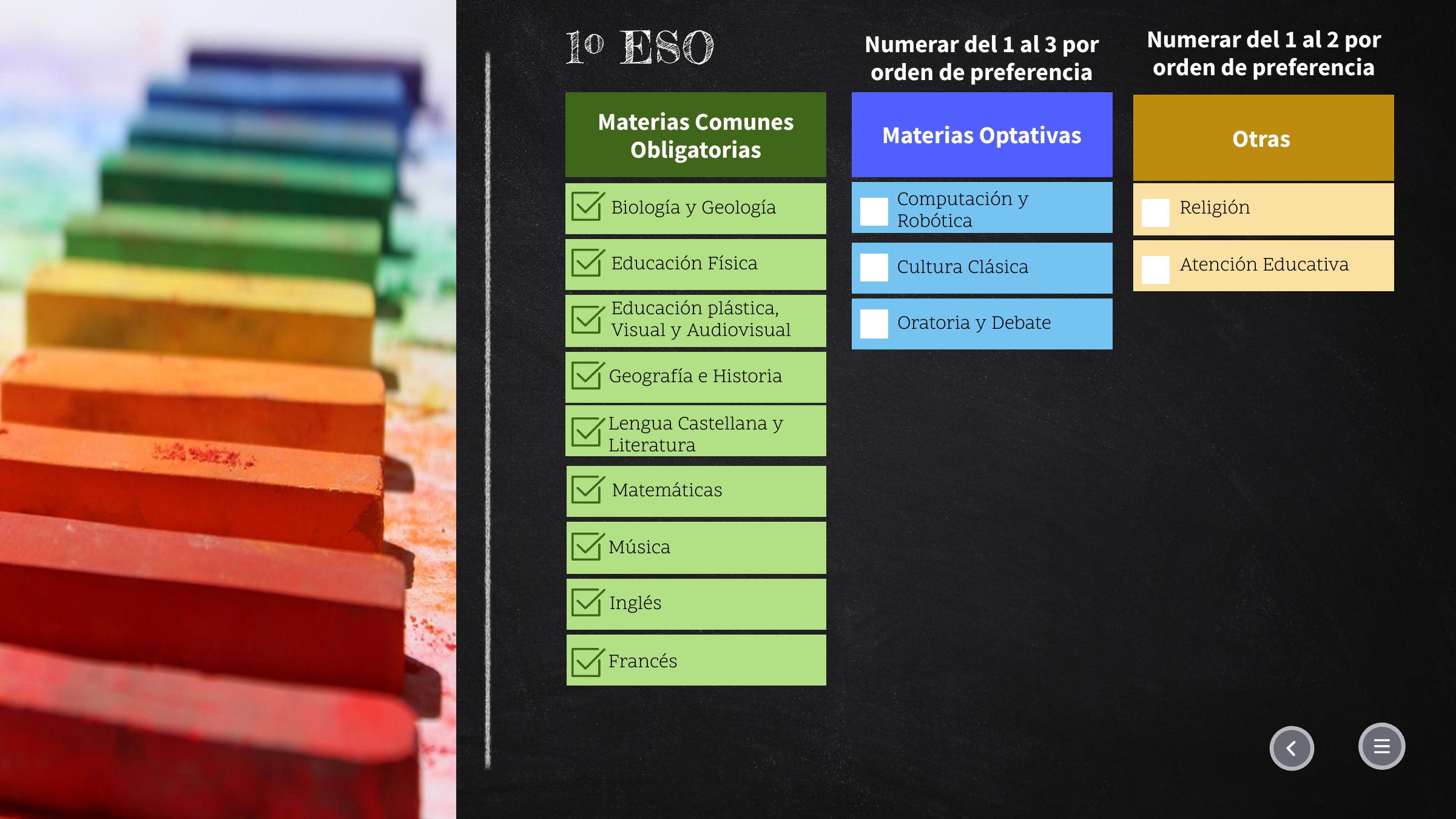 Oferta Educativa 1º E.S.O.