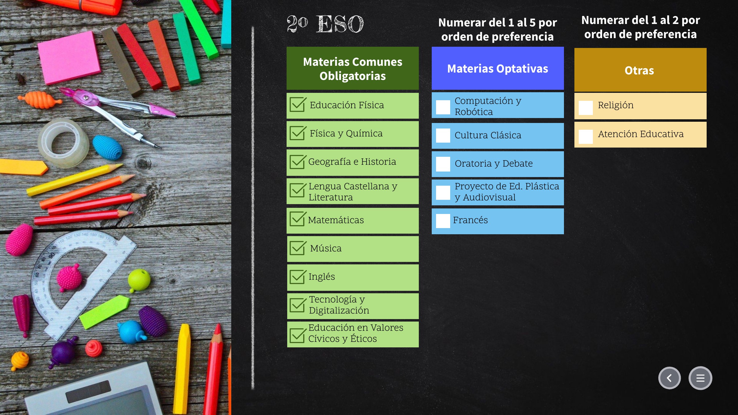 Oferta Educativa 2º E.S.O.