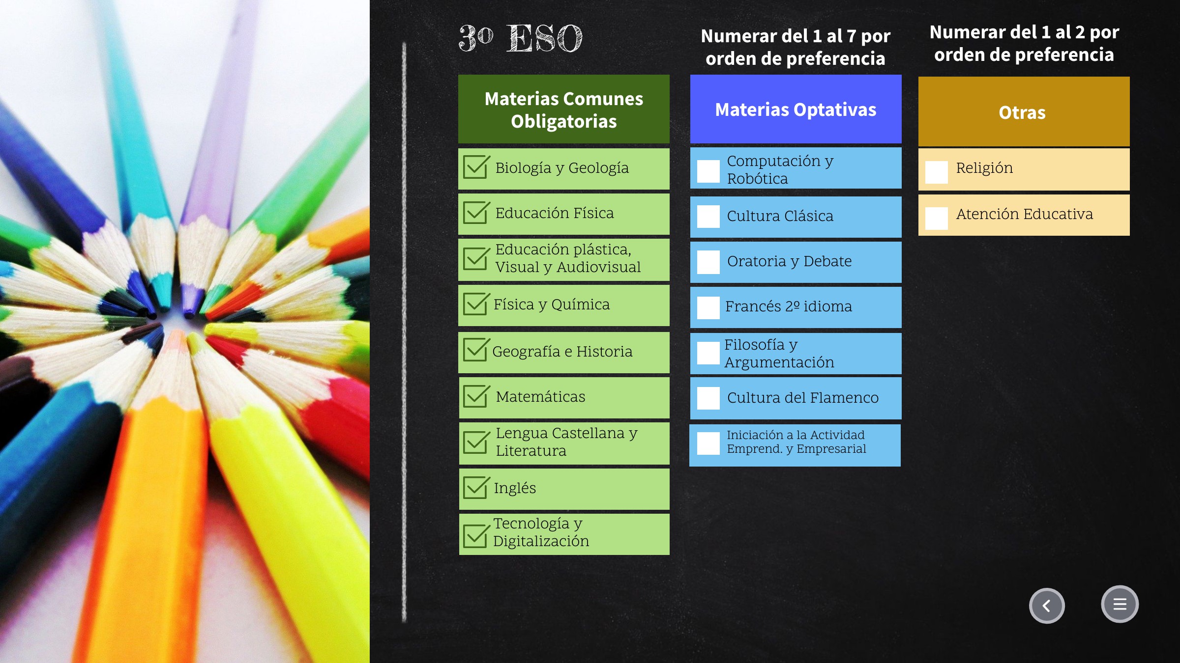 Oferta Educativa 3º E.S.O.